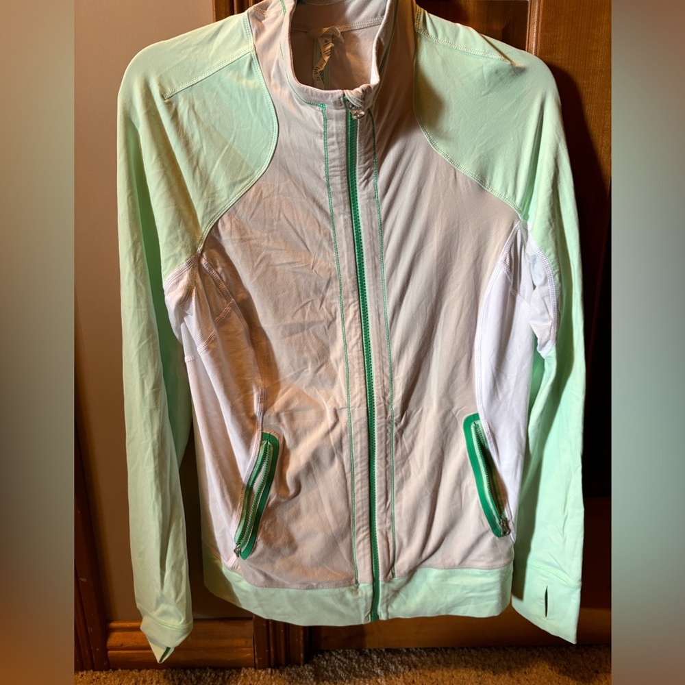 Mint Green and White Women's Jacket